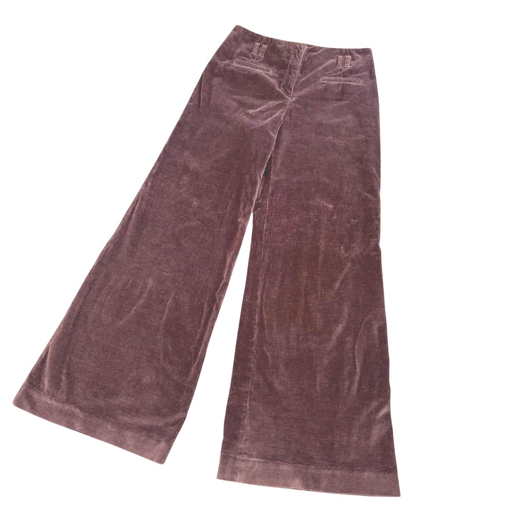 Cartonnier Anthropologie Brown Corduroy Flare Stretch Wide Leg Trousers Size 10